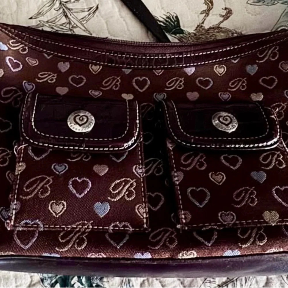Brighton Logo Heart Shoulder Bag with Heart Accents - Picture 1 of 8